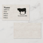 Cartes de visite d'Angus Taureau (Devant / Derrière)