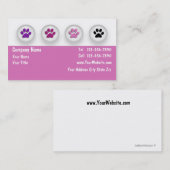 Cartes de visite d'animal familier (Devant / Derrière)