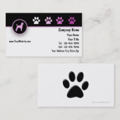 Cartes de visite d'animal familier (Devant / Derrière)