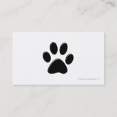 Cartes de visite d'animal familier (Dos)