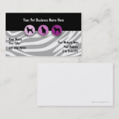 Cartes de visite d'animal familier (Devant / Derrière)