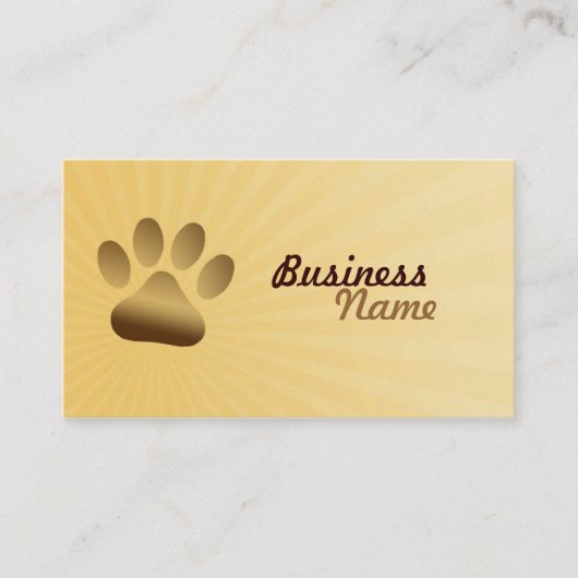Cartes de visite d'animal familier (Devant)