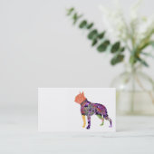 Cartes de visite d'animal familier de patchwork de (Debout devant)