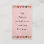 Cartes de visite d'animal familier d'os de chien (Dos)