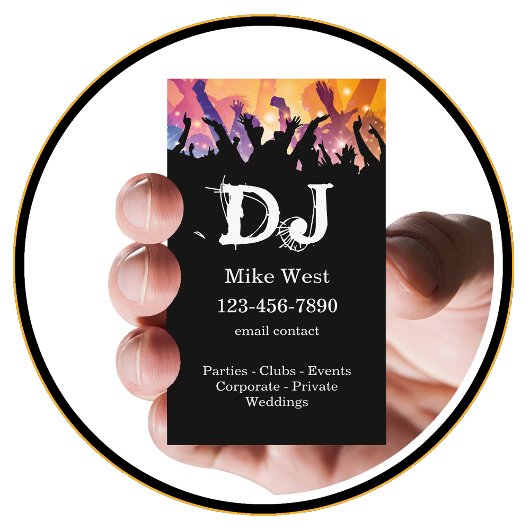 Cartes de visite d'animateur DJ Cool