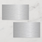 Cartes de visite d'apparence métallique vierge à d (Devant / Derrière)