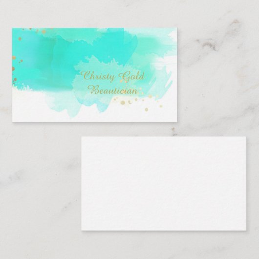 Cartes de visite d'aquarelle (Devant / Derrière)