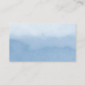 Cartes de visite d'aquarelle bleue du planificateu (Dos)