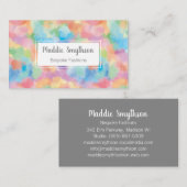 Cartes de visite d'aquarelle d'arc-en-ciel (Devant / Derrière)