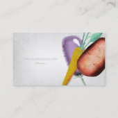 Cartes de visite d'aquarelle d'aubergine (Dos)