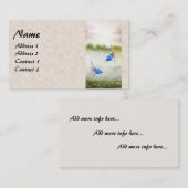 Cartes de visite d'Aquarelle des oiseaux d'Asie (Devant / Derrière)