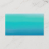 Cartes de visite d'aquarelle d'océan de tortue de (Dos)