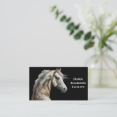 Cartes de visite d'aquarelle du cheval blanc (Debout devant)