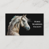 Cartes de visite d'aquarelle du cheval blanc (Devant)