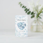 Cartes de visite d'aquarelle Heart Diamond (Debout devant)
