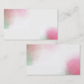 Cartes de visite d'aquarelle rose (Devant / Derrière)