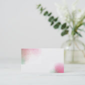 Cartes de visite d'aquarelle rose (Debout devant)