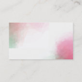 Cartes de visite d'aquarelle rose (Dos)