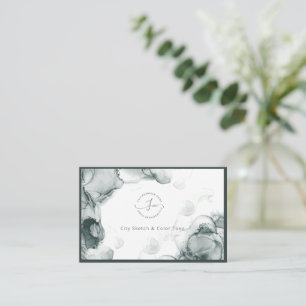 Cartes de visite d'aquarelle ton Leeds