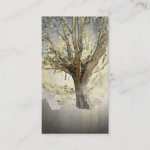 Cartes de visite d'arbre d'aquarelle de Lifecoach