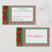 Cartes de visite d'arc de rouge et de vert (Devant / Derrière)