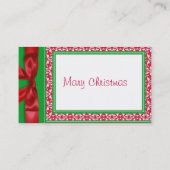 Cartes de visite d'arc de rouge et de vert (Dos)