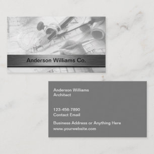 Cartes de visite d'architecte de construction