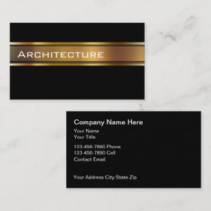 Cartes de visite d'architecte élégantes