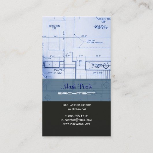 cartes de visite d'architectes branchés (Dos)