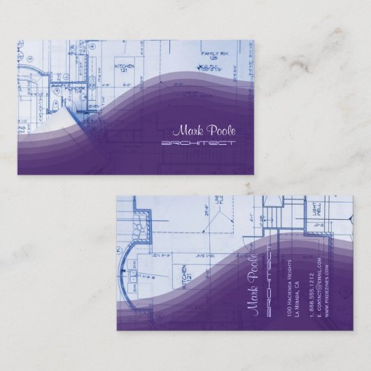 cartes de visite d'architectes branchés (Devant / Derrière)