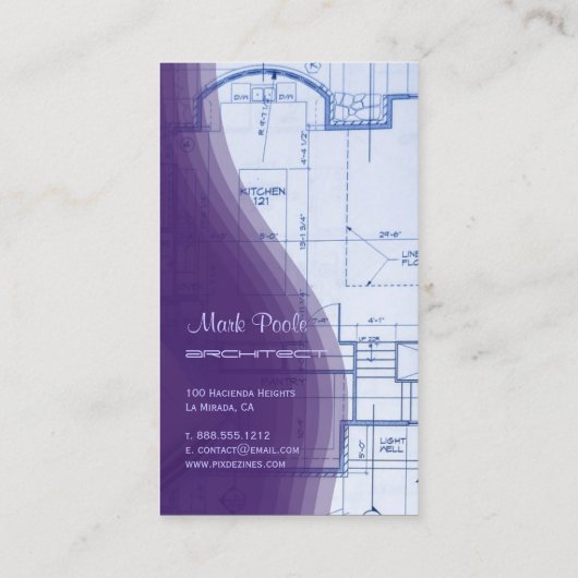 cartes de visite d'architectes branchés (Dos)