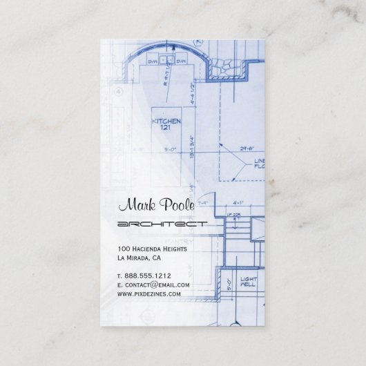 cartes de visite d'architectes branchés (Dos)