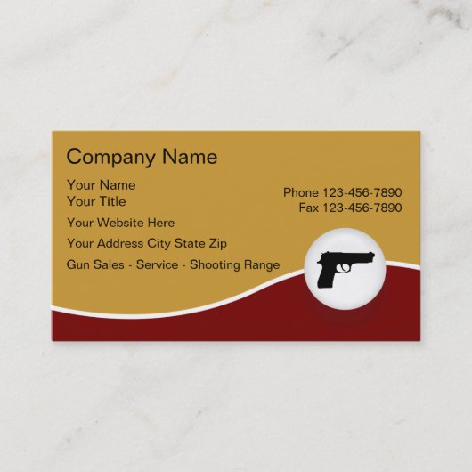 Cartes de visite d'armes à feu (Devant)