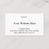 Cartes de visite d'armes à feu Noir et Blanc (Dos)