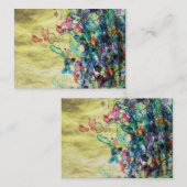 Cartes de visite d'arrière - plan de couleur d'eau (Devant / Derrière)