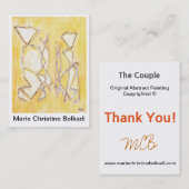 Cartes de visite d'art abstrait - petite note de (Devant / Derrière)