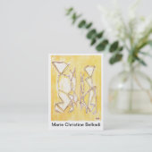 Cartes de visite d'art abstrait - petite note de (Debout devant)