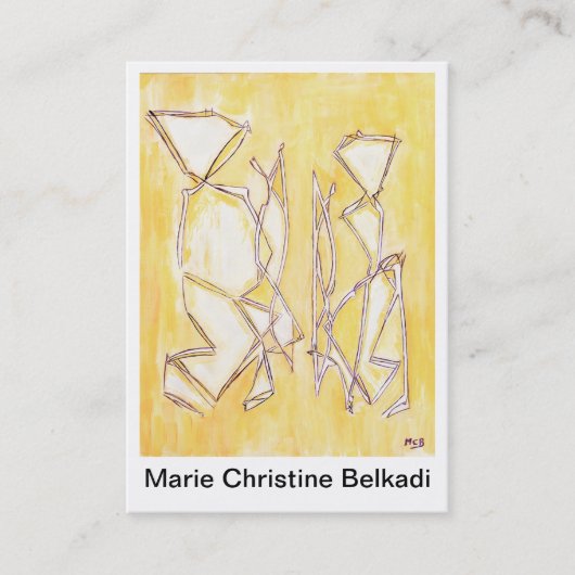 Cartes de visite d'art abstrait - petite note de (Devant)