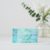 Cartes de visite d'art Abstrait Turquoise Aqua Blu (Debout devant)