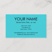 Cartes de visite d'art Abstrait Turquoise Aqua Blu (Dos)