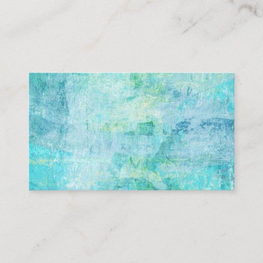 Cartes de visite d'art Abstrait Turquoise Aqua Blu (Devant)