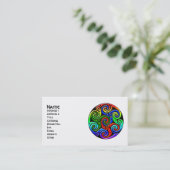 Cartes de visite d'art celtique personnalisables (Debout devant)