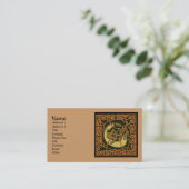 Cartes de visite d'art celtique personnalisables (Debout devant)