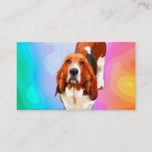 Cartes de visite d'art de bruit de Basset Hound