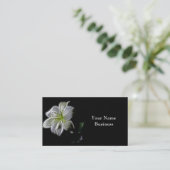 Cartes de visite d'art de fractale de lis blanc (Debout devant)