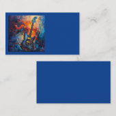 Cartes de visite d'art de guitare électrique (Devant / Derrière)