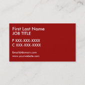 Cartes de visite d'art de salade de nourriture (Dos)