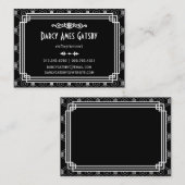 Cartes de visite d'art déco (Devant / Derrière)