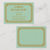 Cartes de visite d'art déco (Devant / Derrière)