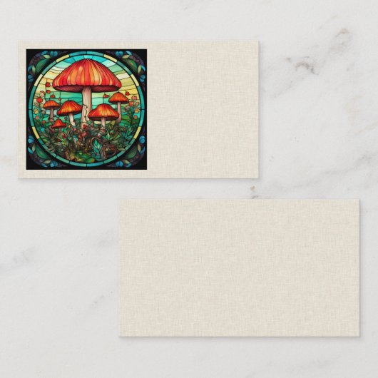 Cartes de visite d'art des champignons (Devant / Derrière)